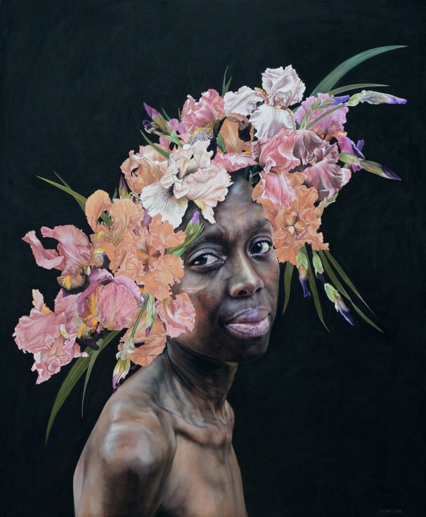 Daphne's Wreath, 122cm x 100cm, pastel on board